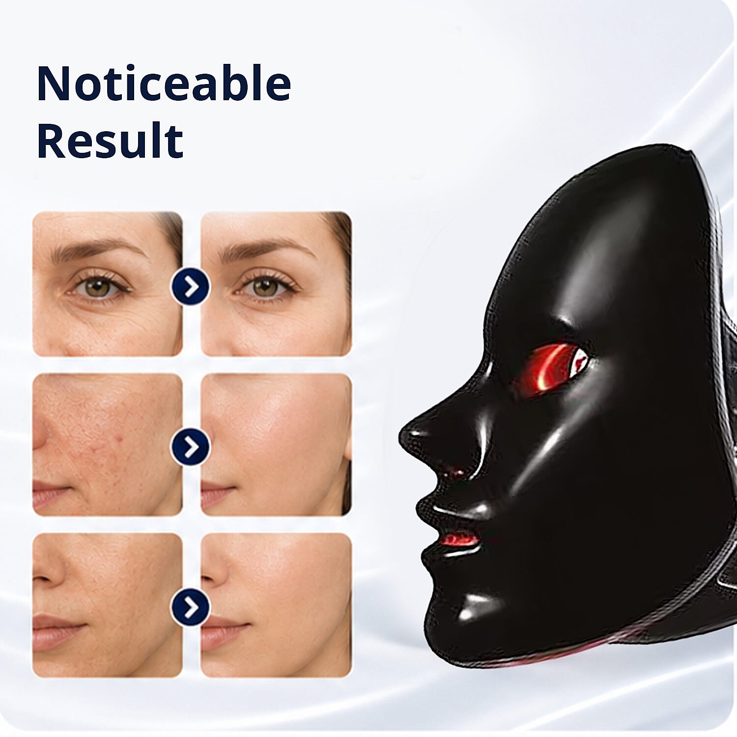 Pre Labor Day Deal Pursonic Black 7-in-1 LED Light Therapy Face Mask