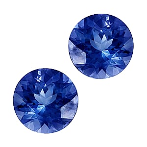 Set of 2 AAA Tanzanite (Rnd 5 mm) 1.00 ctw