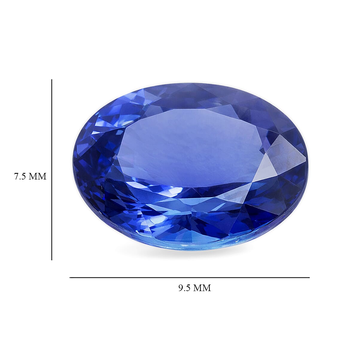 Certified & Appraised AAAA Tanzanite (Ovl 9.5x7.5 mm) 2.50 ctw image number 5