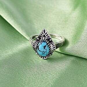 D'Joy Artisan Crafted Premium Blue Moon Turquoise 1.80 ctw Ring in Sterling Silver (Size 10.0)