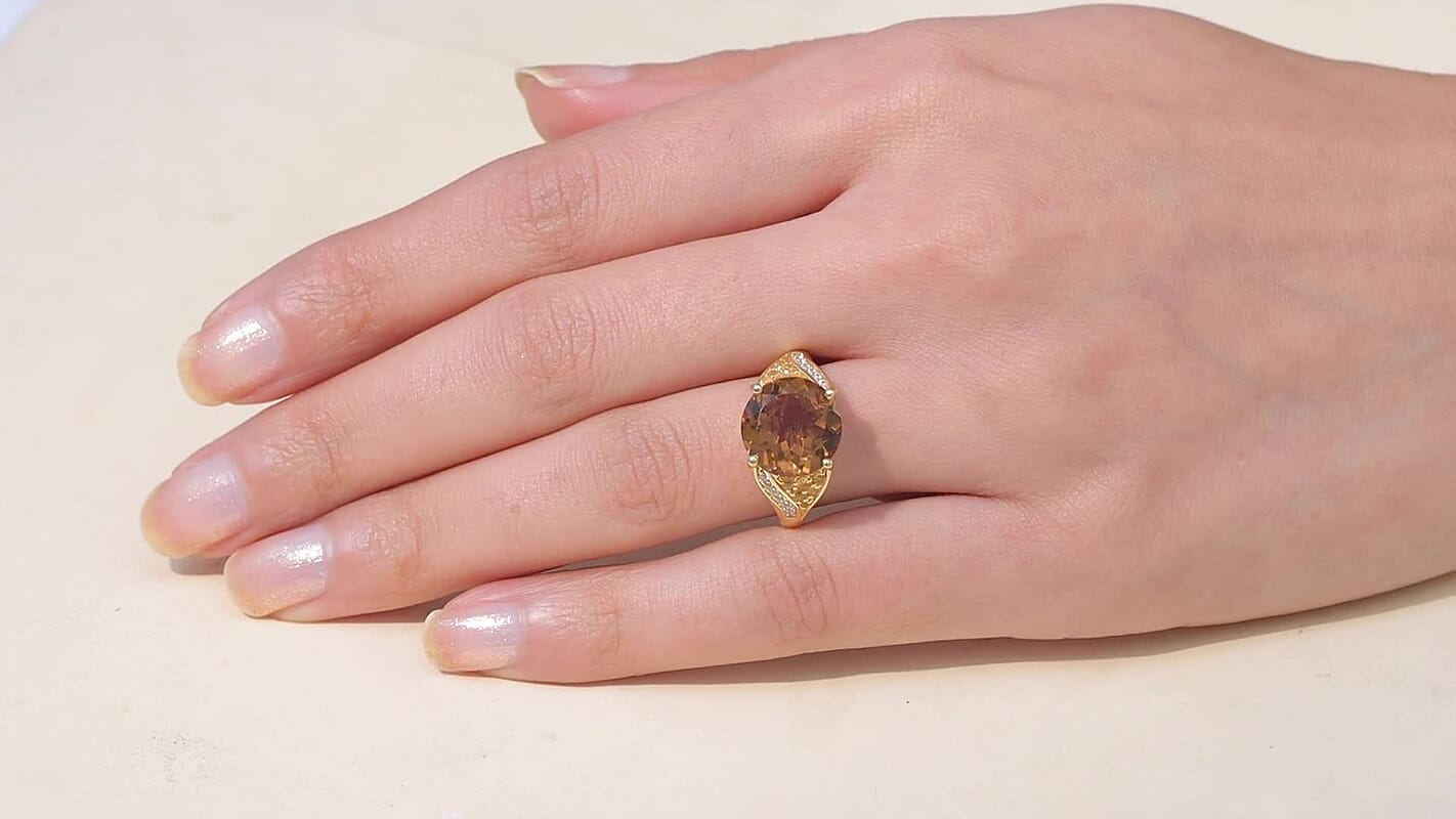 EverTrue Autumn Alexite, Multi Gemstone Ring in 18K YG Plated (Size 10.0) 6.50 ctw