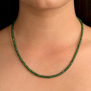 Certified & Appraised Rhapsody AAAA Tsavorite Garnet 58.00 ctw Necklace in 950 Platinum 18 Inches (Del. in 10-12 Days)