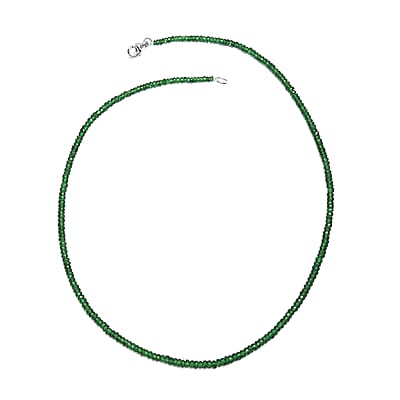 Certified and Appraised Rhapsody AAAA Tsavorite Garnet 58.00 ctw Beaded Necklace in 950 Platinum 18 Inches