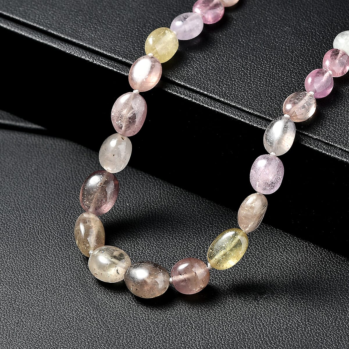 Luxoro 10K Yellow Gold Natural Unheated Multi Sapphire  Necklace (Size - 18) 130.00 ctw image number 1