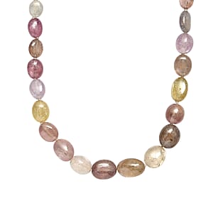 Luxoro 10K Yellow Gold Natural Unheated Multi Sapphire  Necklace (Size - 18) 130.00 ctw