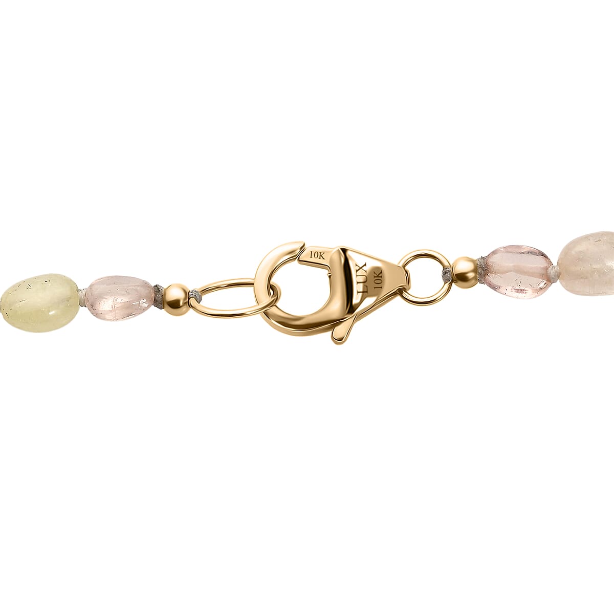 Luxoro 10K Yellow Gold Natural Unheated Multi Sapphire  Necklace (Size - 18) 130.00 ctw image number 5