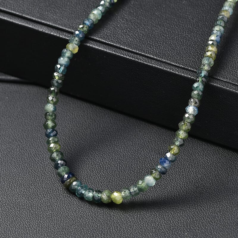 Certified and Appraised Luxoro Premium Montana Sapphire 70.00 ctw Necklace in 10K Yellow Gold 18 Inches