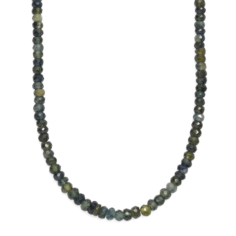 Certified and Appraised Luxoro Premium Montana Sapphire 70.00 ctw Necklace in 10K Yellow Gold 18 Inches