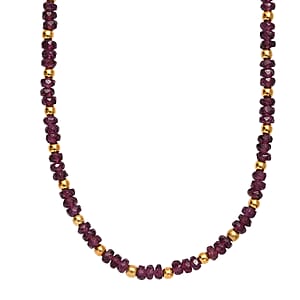 D'Joy Radiant Ember Garnet  Necklace (Size - 18) in 18K YG VermeilSterling Silver ,  Silver Wt. 5.07 g 46.00 ctw
