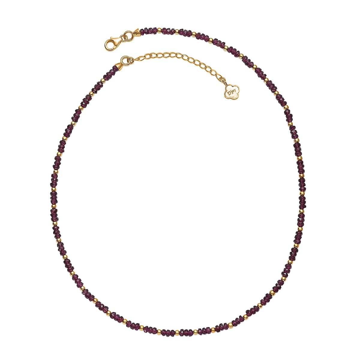 D'Joy Radiant Ember Garnet  Necklace (Size - 18) in 18K YG VermeilSterling Silver ,  Silver Wt. 5.07 g 46.00 ctw image number 4