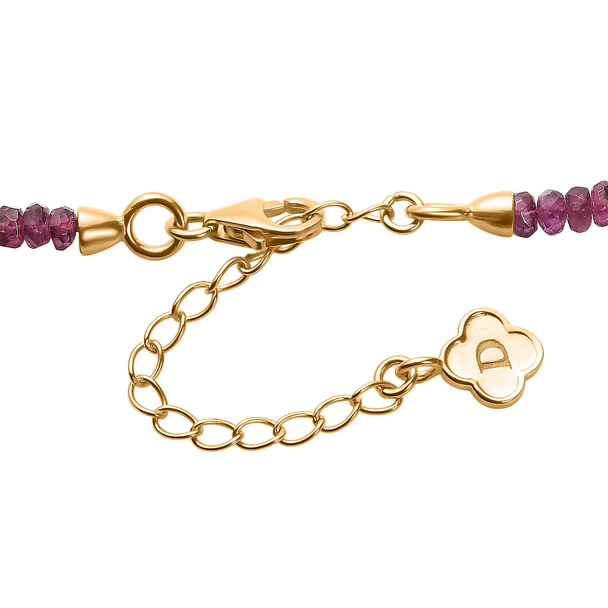 D'Joy Radiant Ember Garnet  Necklace (Size - 18) in 18K YG VermeilSterling Silver ,  Silver Wt. 5.07 g 46.00 ctw image number 5