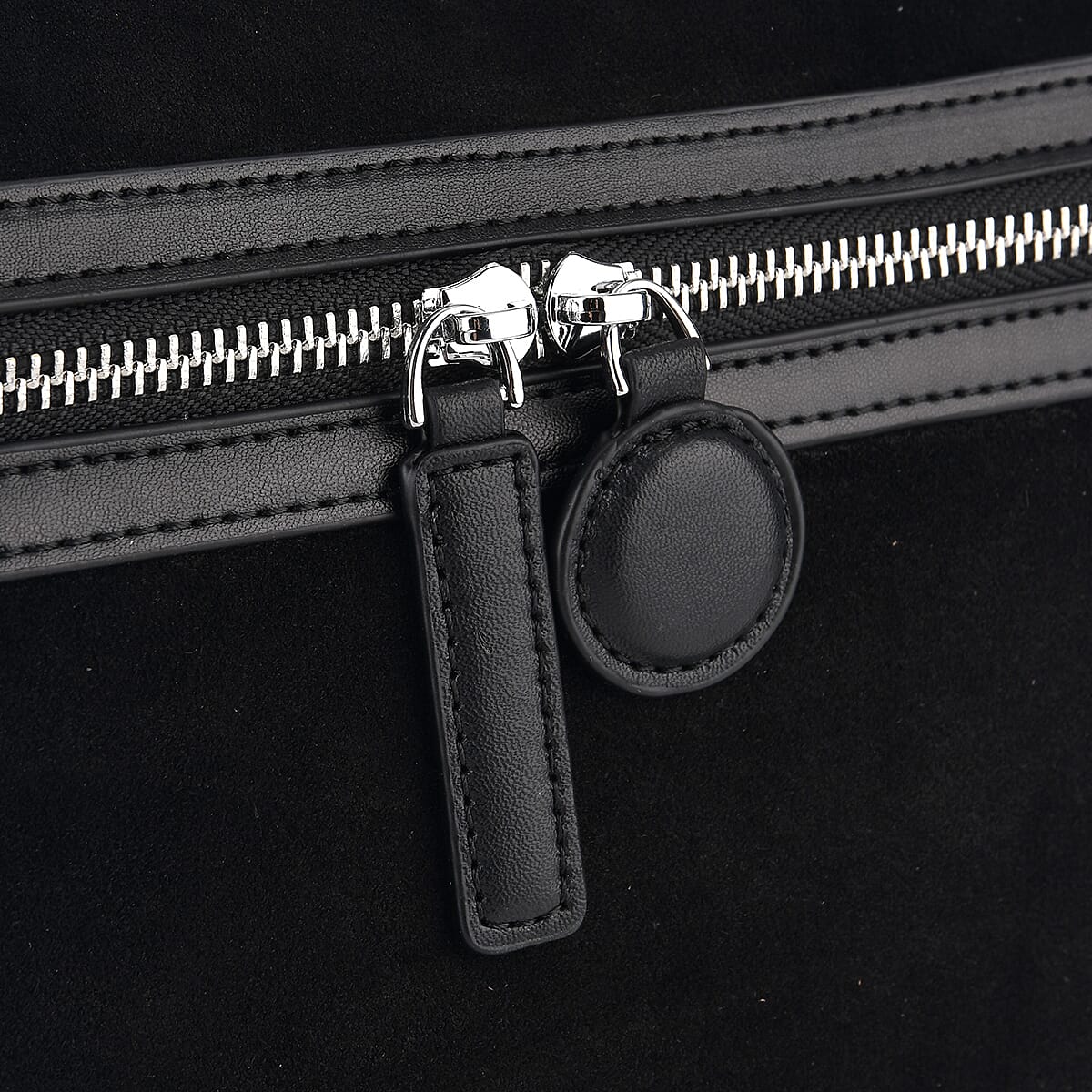 The Grand Pelle Black Genuine Leather Crossbody Bag with Shoulder Strap