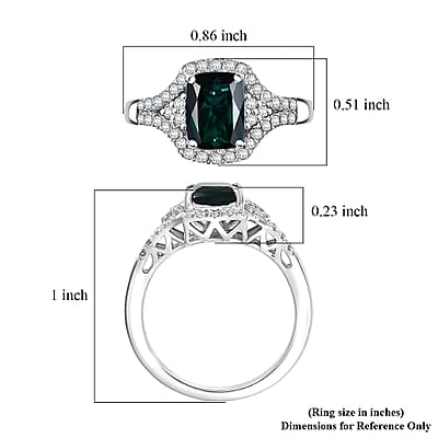 Certified & Appraised Rhapsody AAAA Monte Belo Indicolite and Diamond E-F VS 2.34 ctw Ring in 950 Platinum (Size 10.0) 6.50 Grams