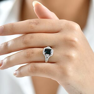 Certified & Appraised Rhapsody AAAA Monte Belo Indicolite and Diamond E-F VS 2.34 ctw Ring in 950 Platinum (Size 6.0) 6.50 Grams