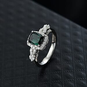 Certified & Appraised Rhapsody AAAA Monte Belo Indicolite and Diamond E-F VS 2.15 ctw Ring in 950 Platinum (Size  10.0) 6.35 Grams