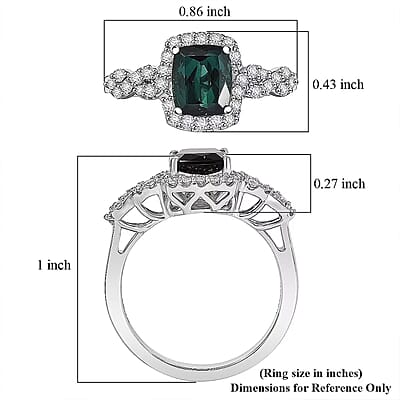 Certified & Appraised Rhapsody AAAA Monte Belo Indicolite and Diamond E-F VS 2.15 ctw Ring in 950 Platinum (Size  10.0) 6.35 Grams
