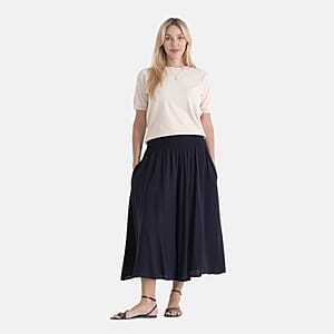 La Marey Black Wide Leg Culotte Pants