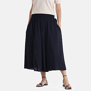La Marey Black Wide Leg Culotte Pants