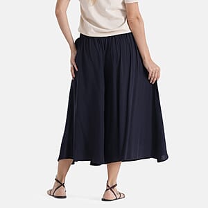 La Marey Black Wide Leg Culotte Pants