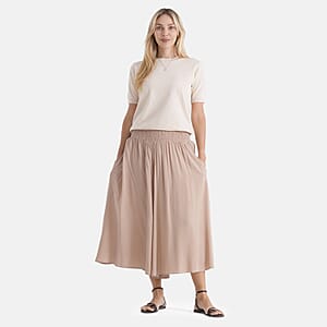 La Marey Brown Wide Leg Culotte Pants