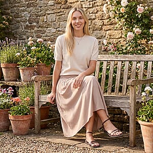 La Marey Brown Wide Leg Culotte Pants