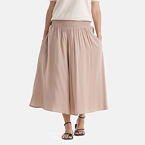 La Marey Brown Wide Leg Culotte Pants