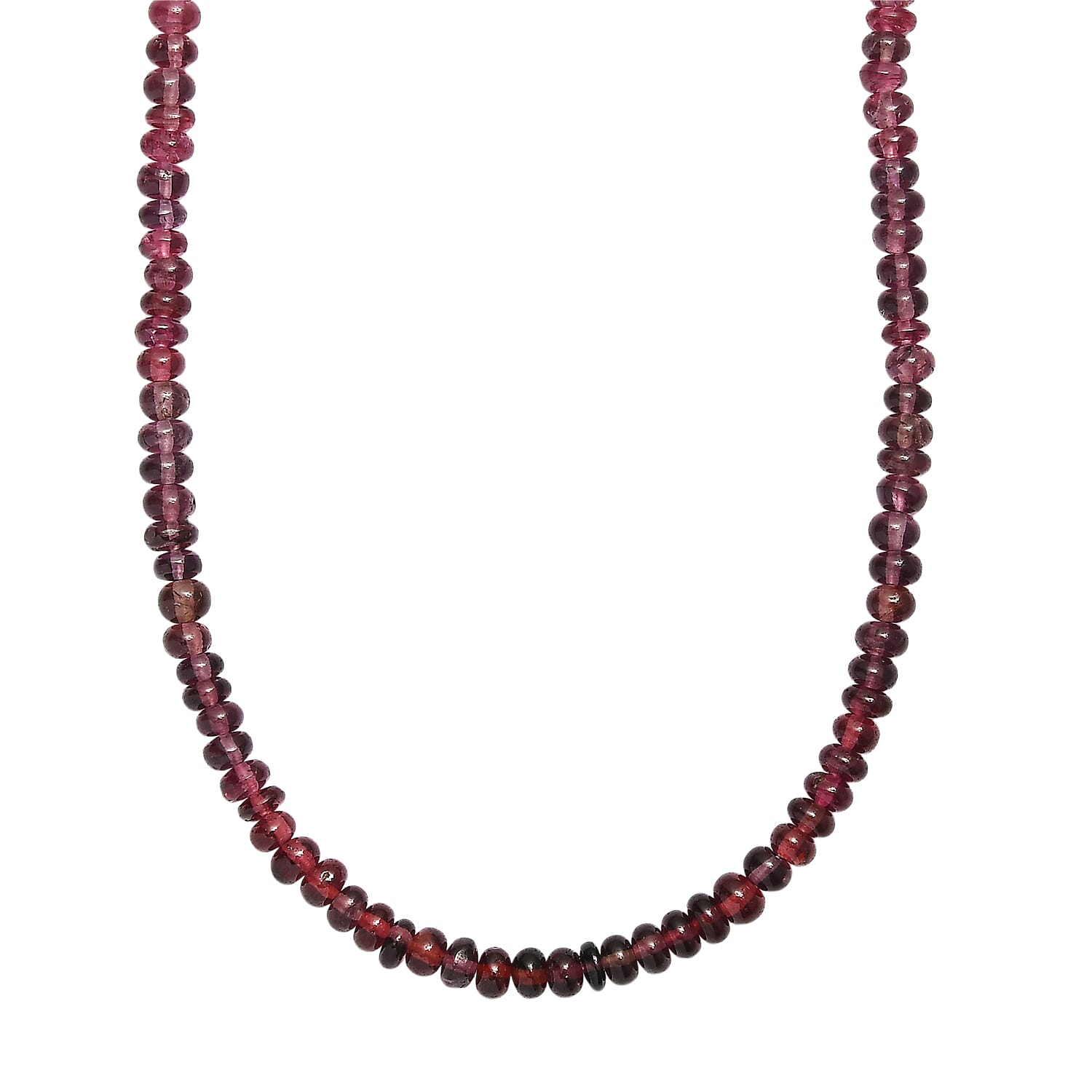 Certified & Appraised Luxoro Premium Ombre Tanzanian Wine Spinel 42.75 ctw Beaded Necklace in 10K Yellow Gold 18 Inches