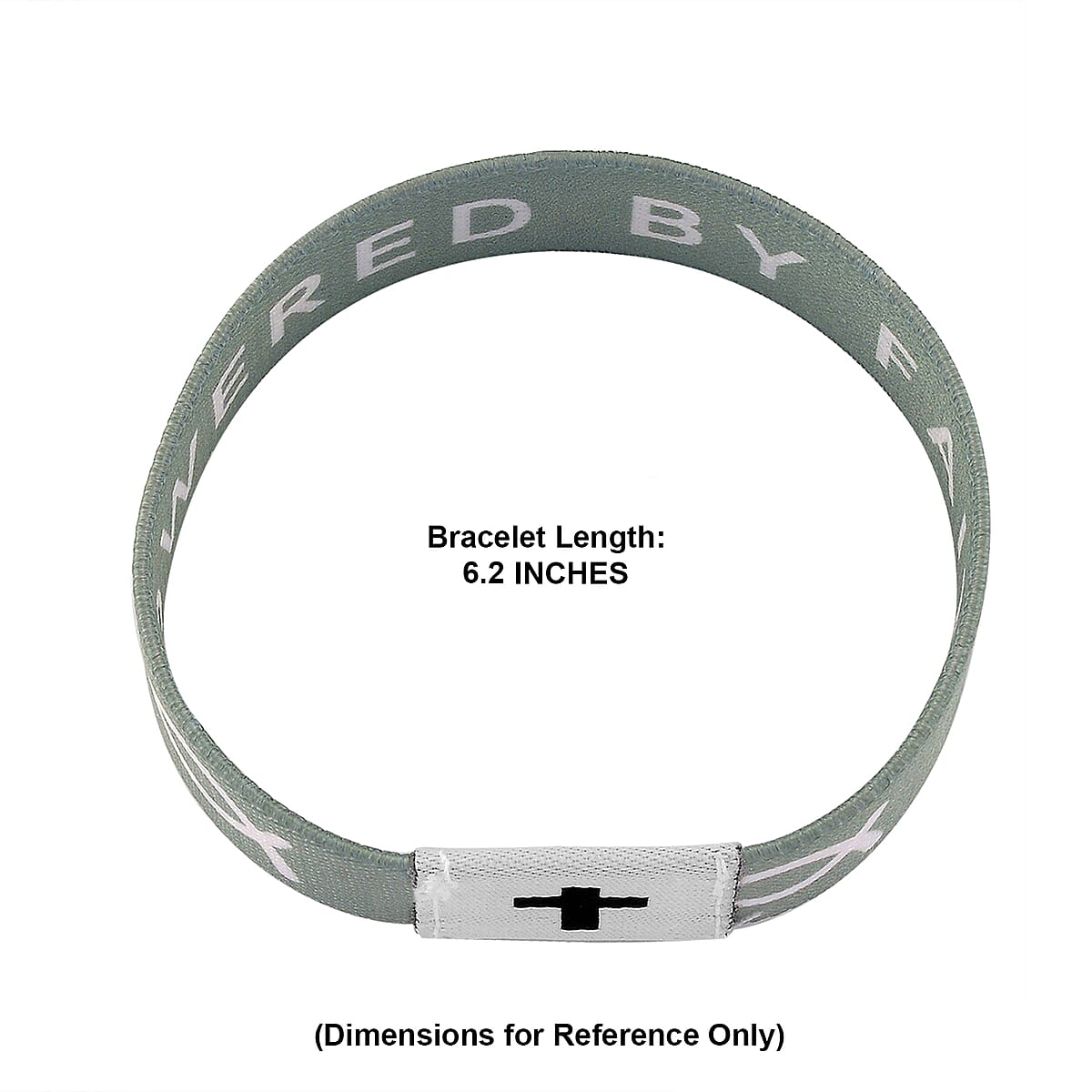 NFC Scan (Daily Bible Verse) Polyester Stretch Bracelet - Green (7-8In) image number 6