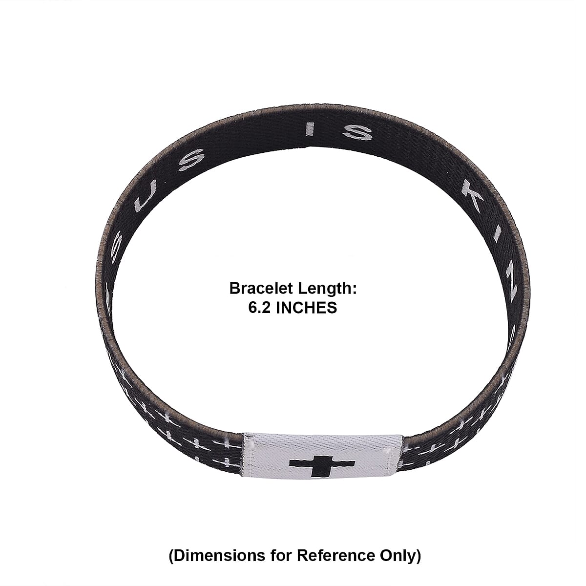 NFC Scan (Daily Bible Verse) Polyester Stretch Bracelet - Black (7-8In) image number 6