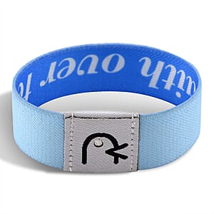 NFC Scan (Daily Bible Verse) Polyester Stretch Bracelet - Blue (7-8In)