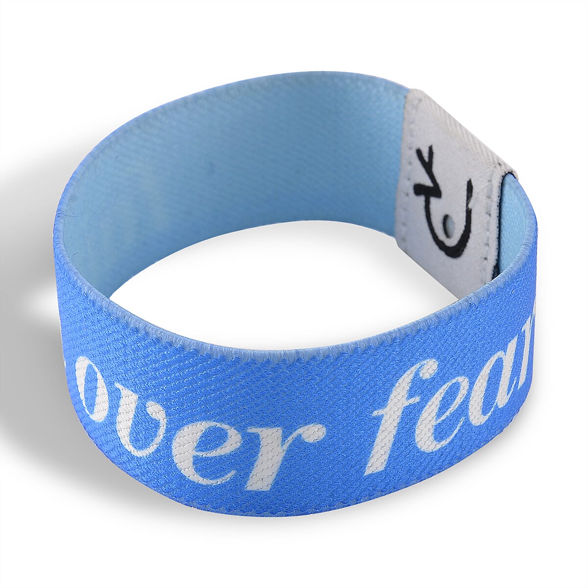 NFC Scan (Daily Bible Verse) Polyester Stretch Bracelet - Blue (7-8In) image number 5