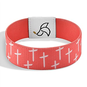 NFC Scan (Daily Bible Verse) Polyester Stretch Bracelet - Pink (7-8In)