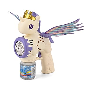 White Big Flying Horse Bubble Blaster (Includes 90ml Bubble Fluid)