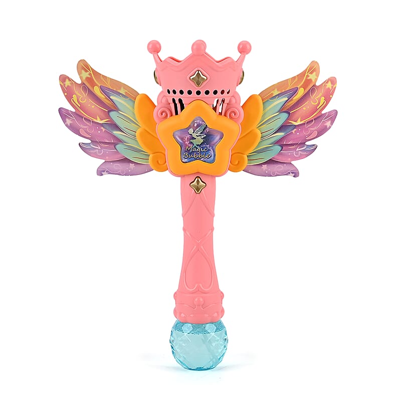 Pink Magic Bubble Wand Toy (Includes 80ml Bubble Fluid)