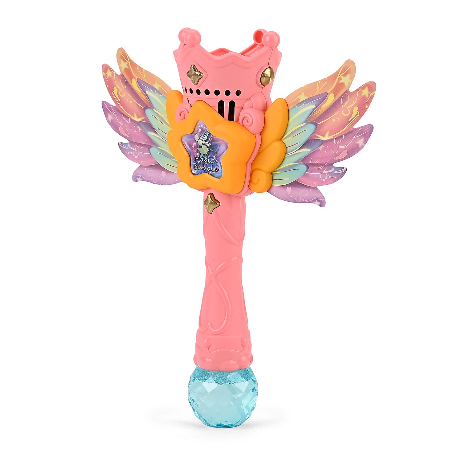 Pink Magic Bubble Wand Toy (Includes 80ml Bubble Fluid)
