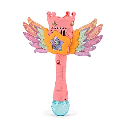 Pink Magic Bubble Wand Toy (Includes 80ml Bubble Fluid)