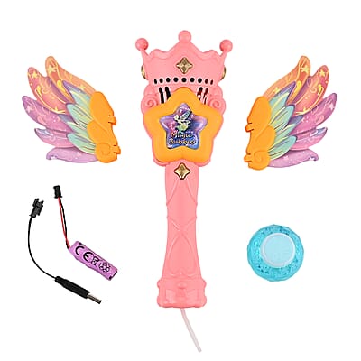 Pink Magic Bubble Wand Toy (Includes 80ml Bubble Fluid)
