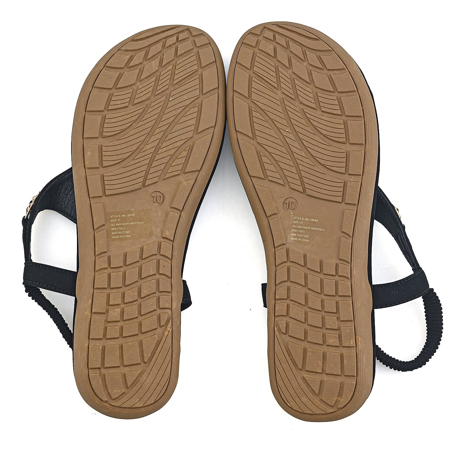 Closeout Ashley Blue Black Embroidered Sandals -6