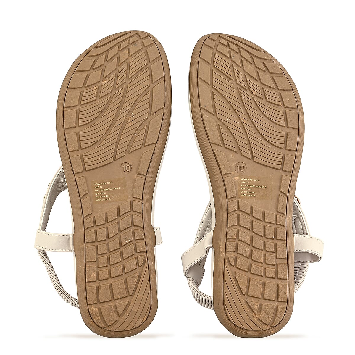Closeout Ashley Blue Ivory Embroidered Sandals -10 image number 6