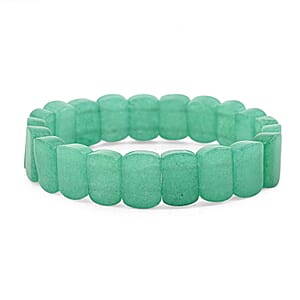 Green Aventurine 130.60 ctw Stretch Bracelet (6.00 In)