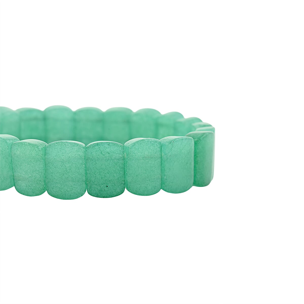 Green Aventurine 130.60 ctw Stretch Bracelet (6.00 In) image number 3