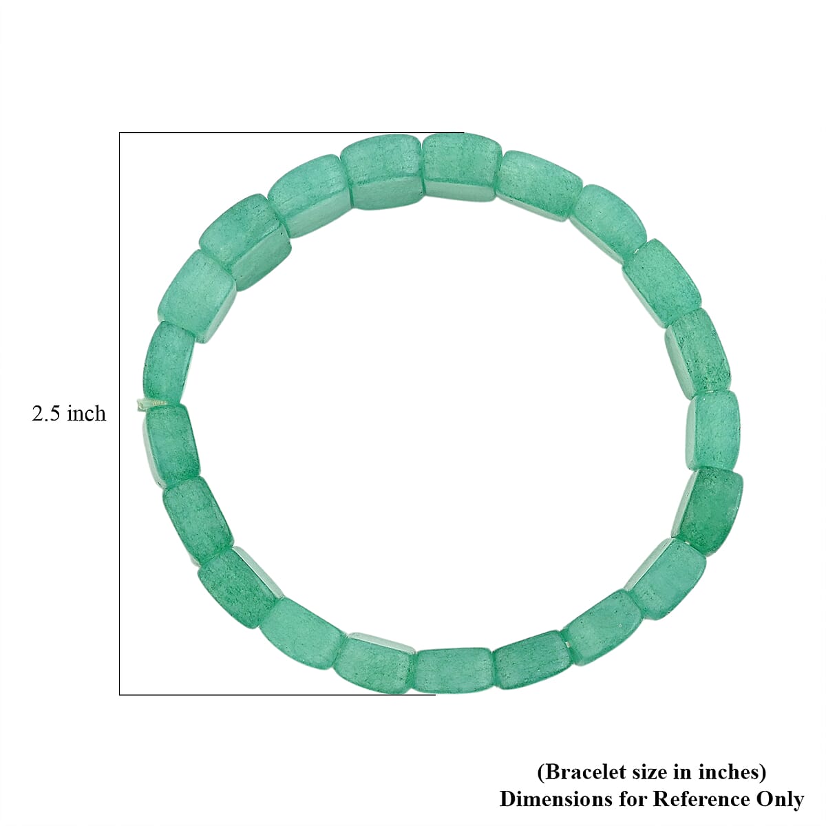 Green Aventurine 130.60 ctw Stretch Bracelet (6.00 In) image number 4