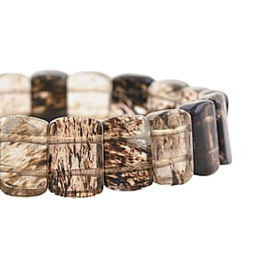 Moss Quartz 96.95 ctw Stretch Bracelet (6.00 In)