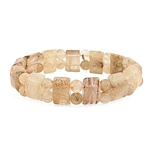 Rutilated Quartz 144.55 ctw Stretch Bracelet (6.00 In)