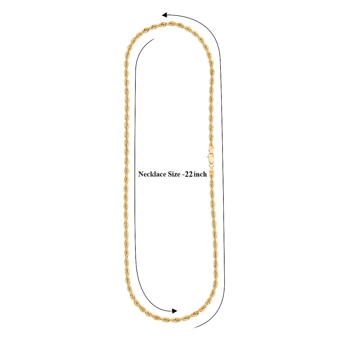 4mm Laser Rope Chain Necklace in 10K Yellow Gold 6.5 Grams 22 Inches image number 6