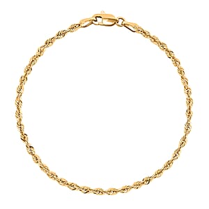 2.5mm Rope Chain Bracelet in 10K Yellow Gold (7.00 In) 1.5 Grams