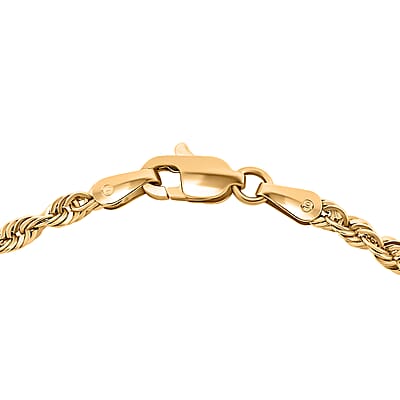 2.5mm Rope Chain Bracelet in 10K Yellow Gold (7.00 In) 1.5 Grams