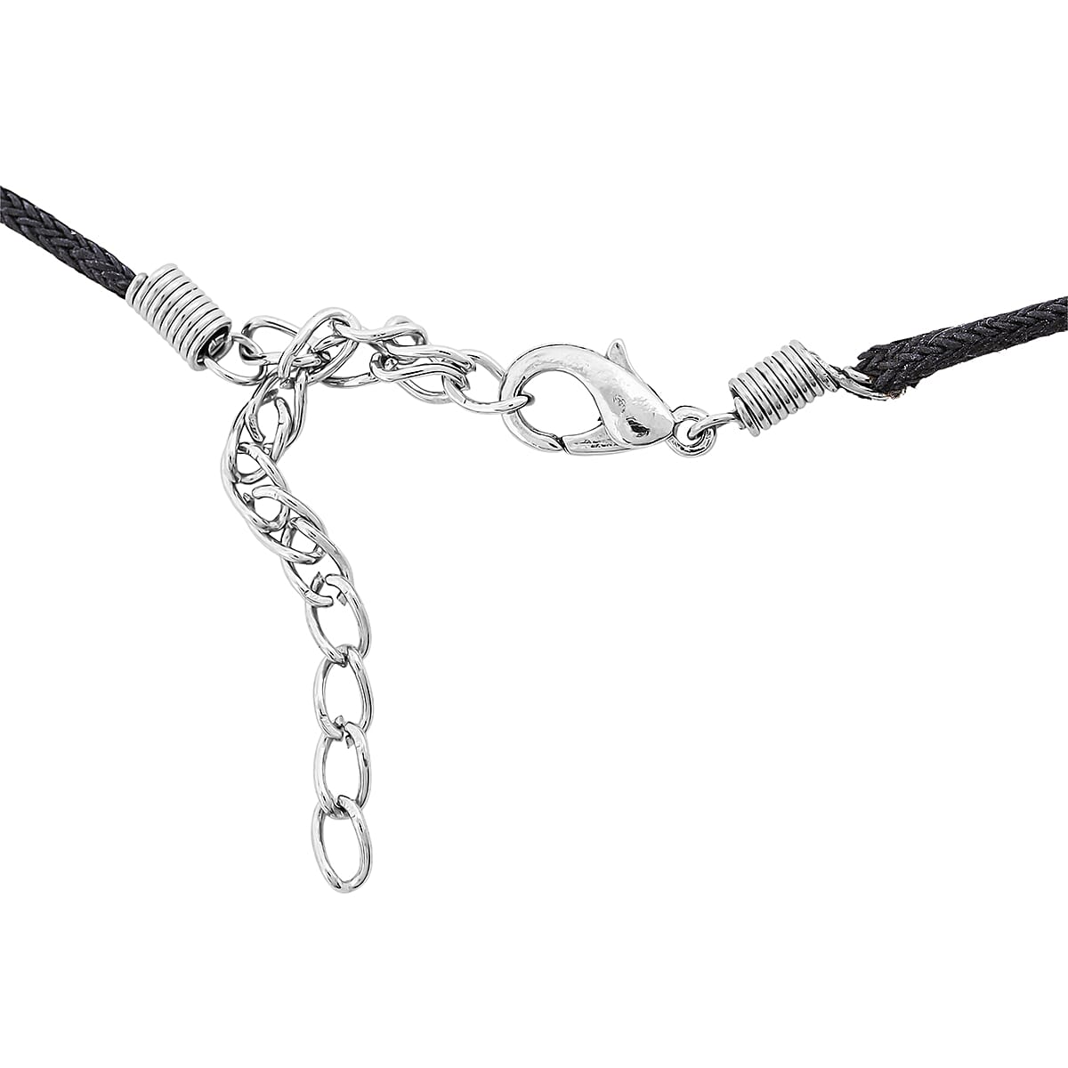 Arrowhead Jade and Lava Stone 36.00 ctw Adjustable Black Cord Necklace (14 Inches) image number 4