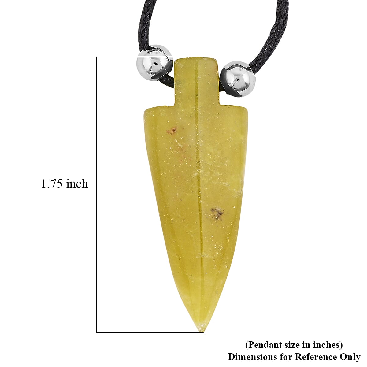 Arrowhead Jade and Lava Stone 36.00 ctw Adjustable Black Cord Necklace (14 Inches) image number 5