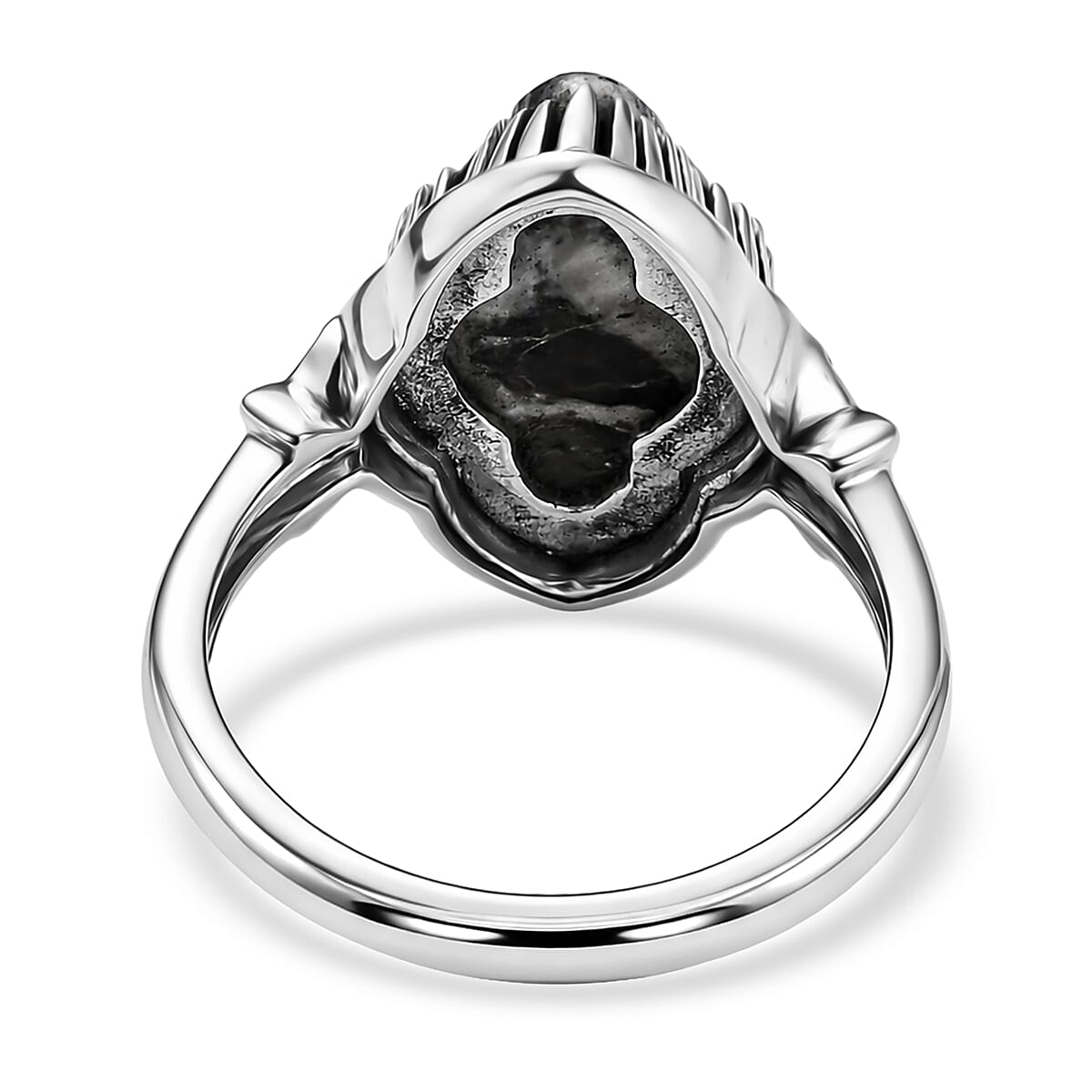 D'Joy Artisan Crafted Premium White Buffalo 6.40 ctw Ring in Sterling Silver (Size 7.0) image number 4